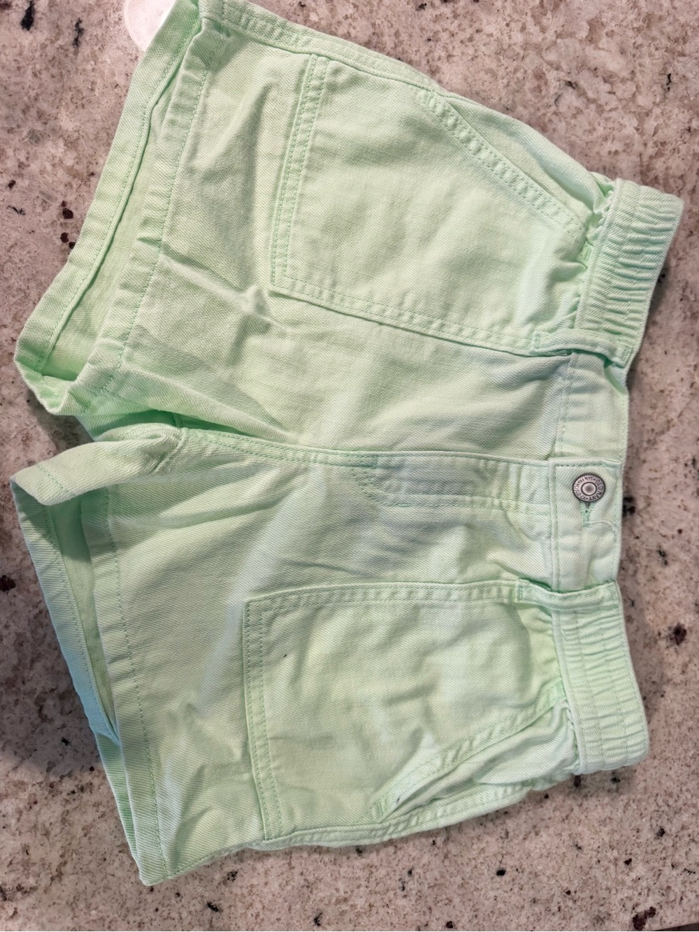 Girl’s Lime Green Elastic Waist Shorts
